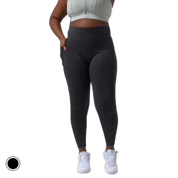 Plus Size Pet Hair Resistant High Waisted Fleece 7/8 Leggings